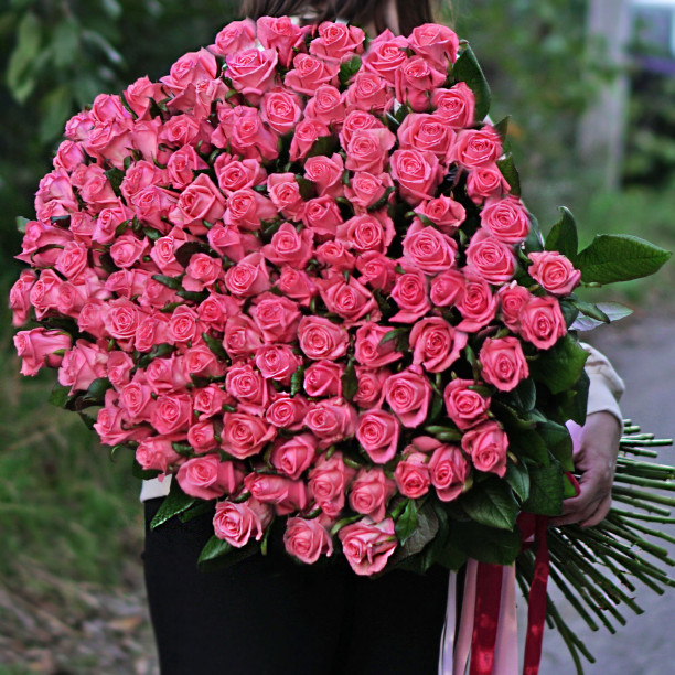 Bouquet 101 meter pink rose buy with delivery