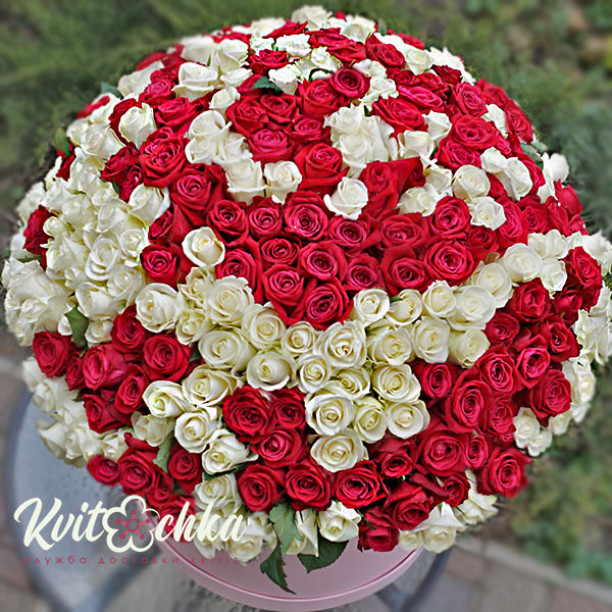 301 rose in a hatbox buy with delivery