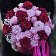 Box with peony roses Madam buy with delivery