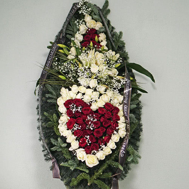Funeral wreath №24 Height 170cm buy with delivery
